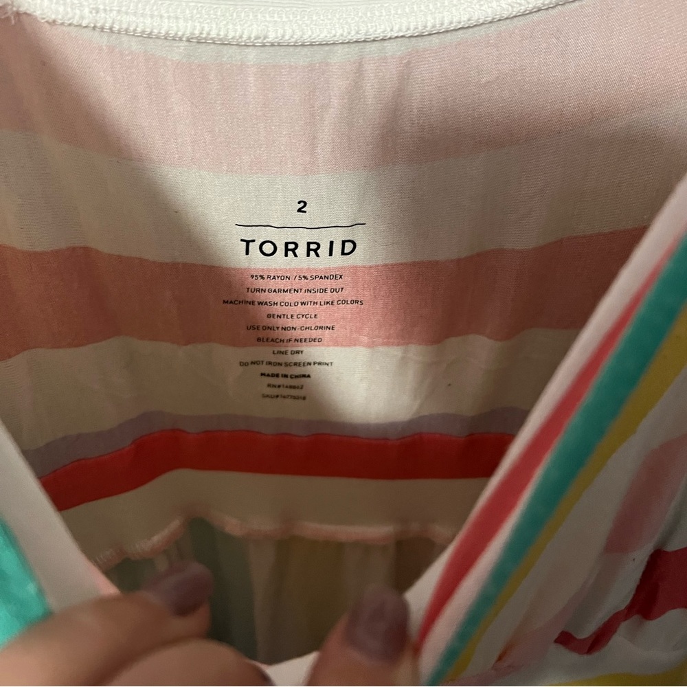 Torrid size 2 striped maxi dress - Picture 2 of 2